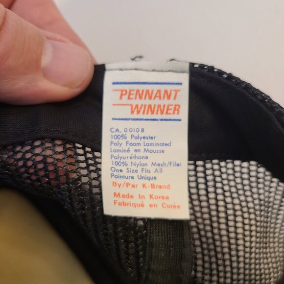 Vintage 90s Yokohama Embroidered Adjustable Mesh Trucker Hat - Picture 6 of 6